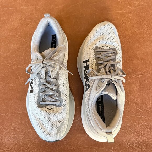 HOKA Men's Gray Bondi 8 Shoes 9.5 - Picture 6 of 17